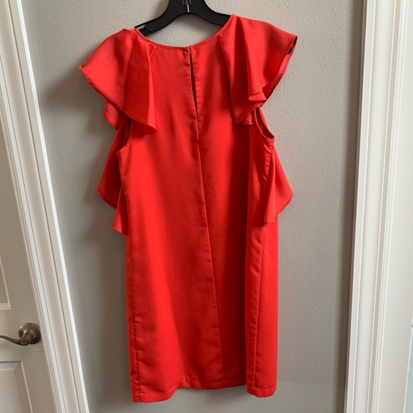 BCBG flutter sleeve coral dress XS - Picture 4 of 4